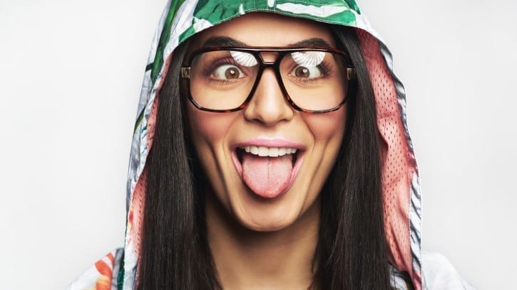 woman making a goofy face