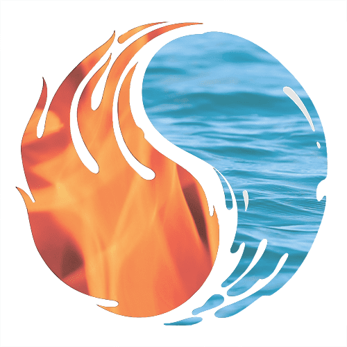 yin yang water fire symbol